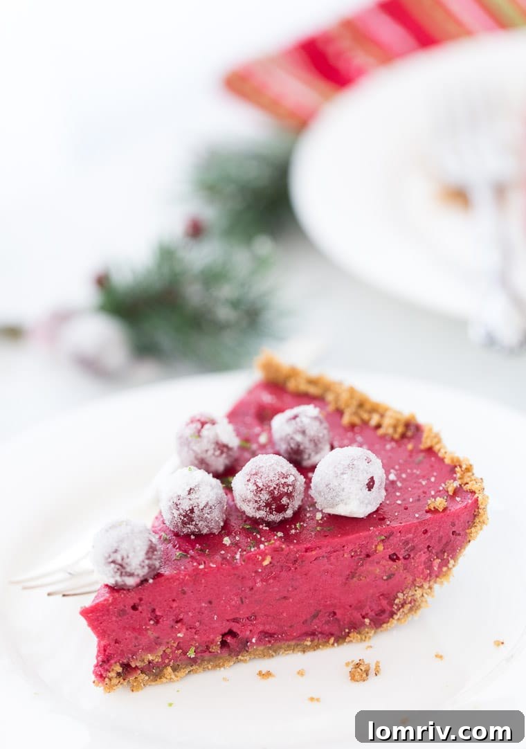 A luscious cranberry curd in a spicy gingerbread crust makes this cranberry lime pie a great holiday dessert.