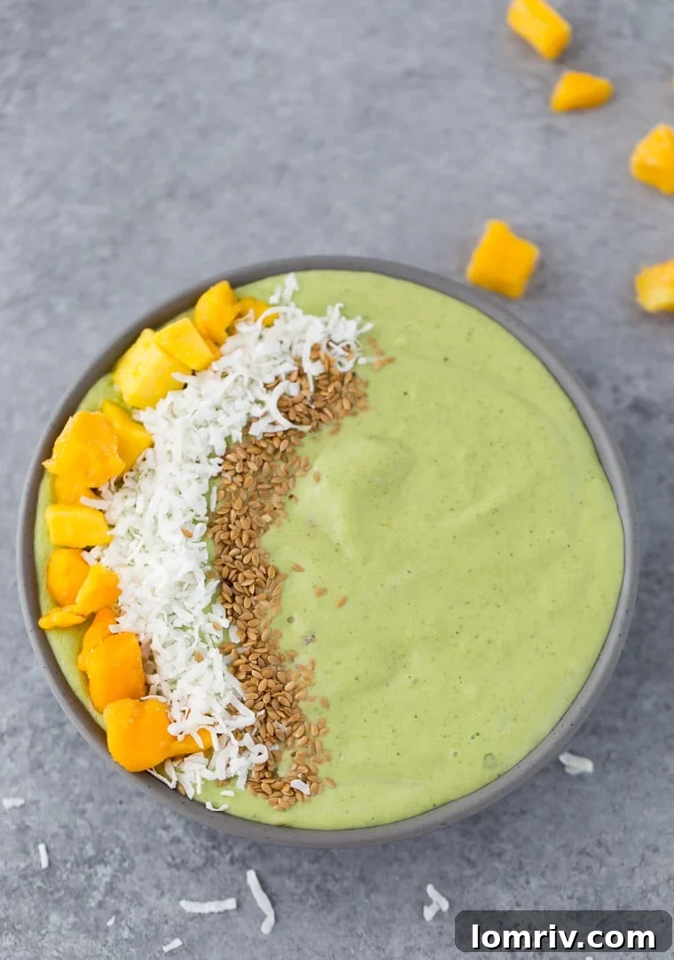 Green Mango Coconut Smoothie Bowl