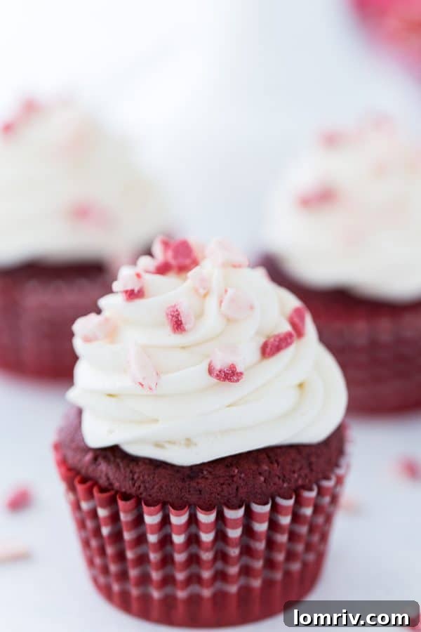 Peppermint Red Velvet Cupcakes