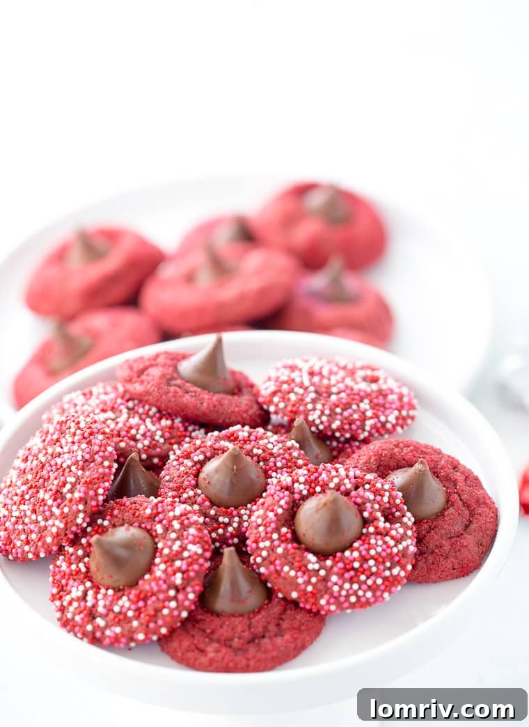 Red Velvet Blossom Cookies