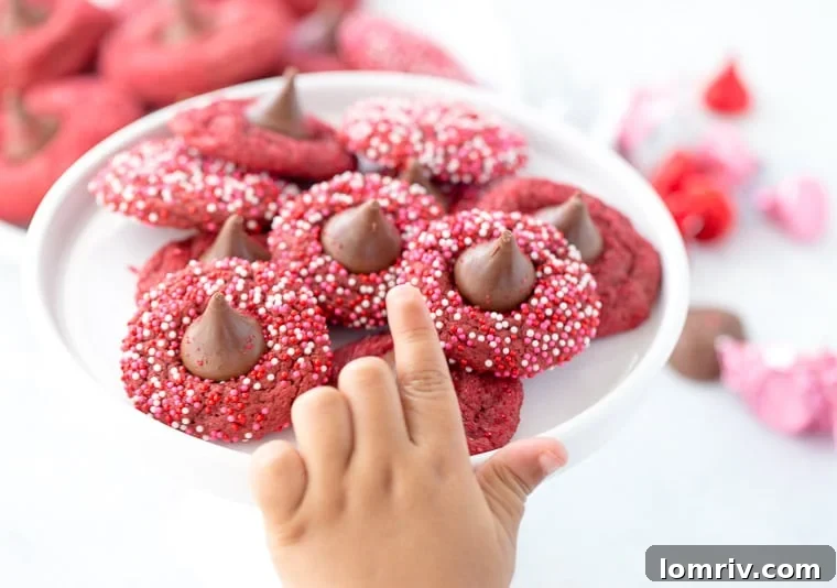 Red Velvet Blossom Cookies