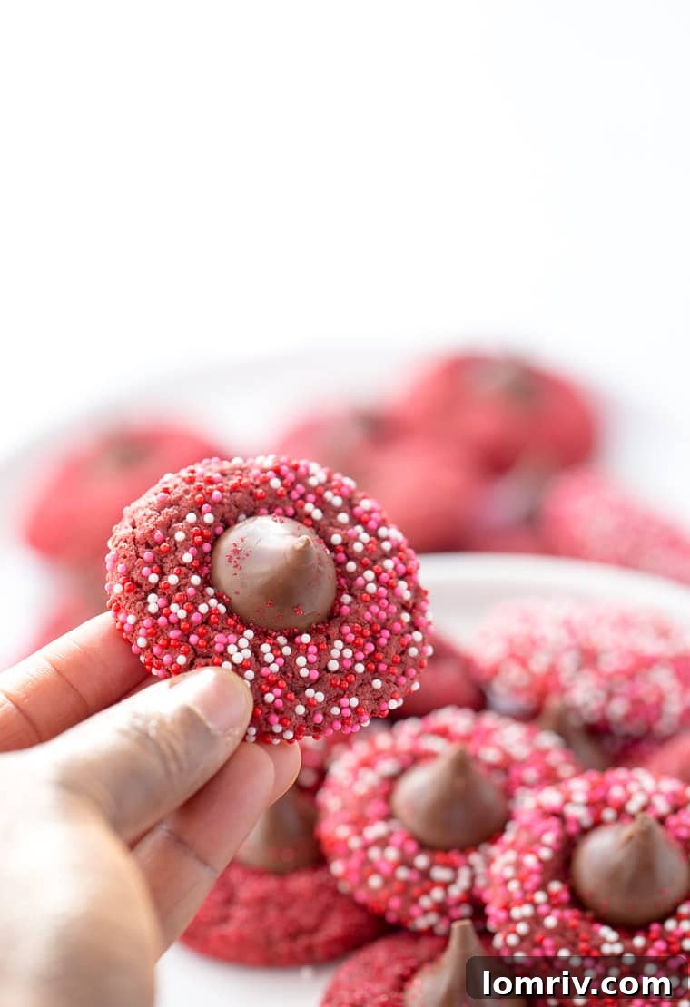 Red Velvet Blossom Cookies