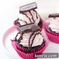 Decadent Dark Chocolate Strawberry Cupcakes with Fresh Whipped Frosting