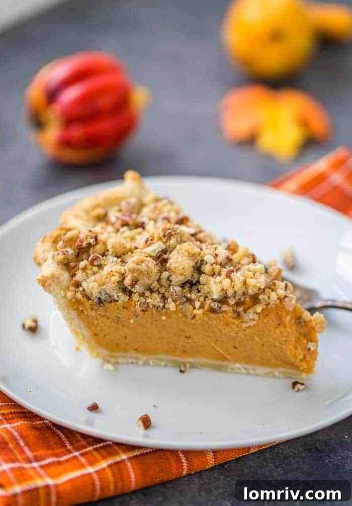 A slice of Sweet Potato Pecan Pie