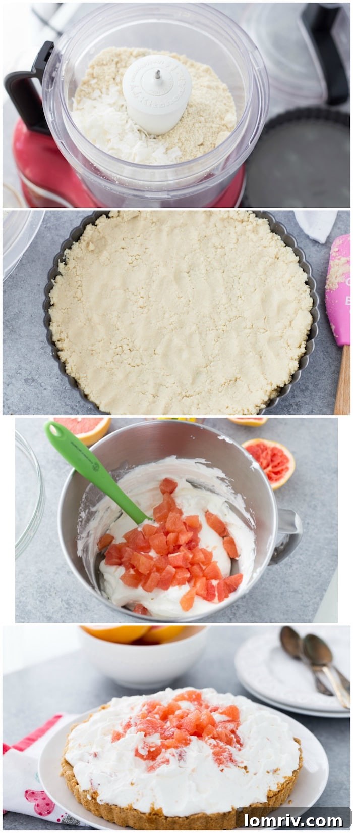 Gluten-Free Coconut-Almond Crust for Grapefruit Tart