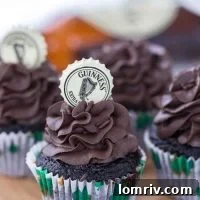 The Best Chocolate Guinness Cupcakes with Guinness Frosting