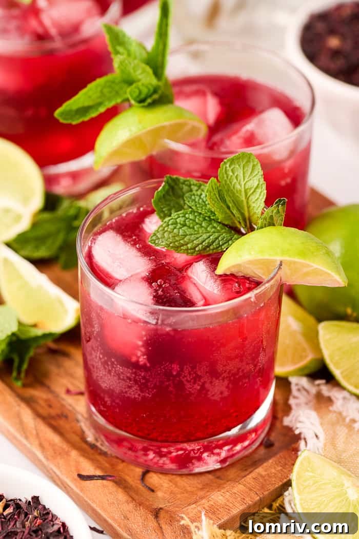 Vibrant Hibiscus Sparkler
