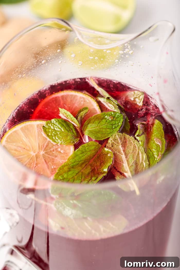 Garnishing Hibiscus Sparkler