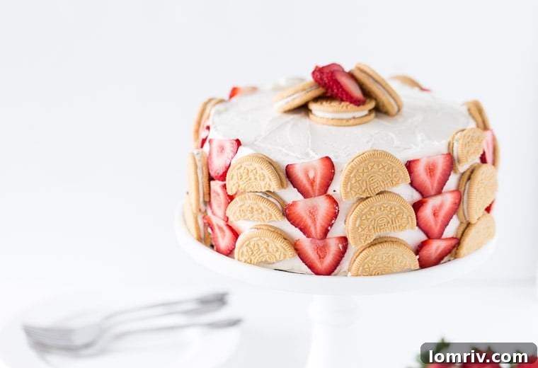 Strawberry Cookie Cake