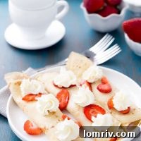 Strawberry Mascarpone Crepes