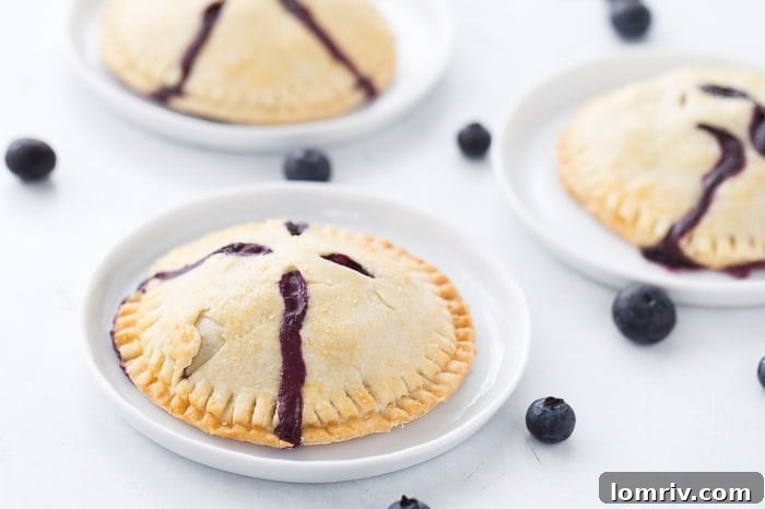 Classic blueberry hand pies with a flaky buttery crust filled with warm juicy blueberry filling and a dollop of cream cheese. It's simply amazing. 