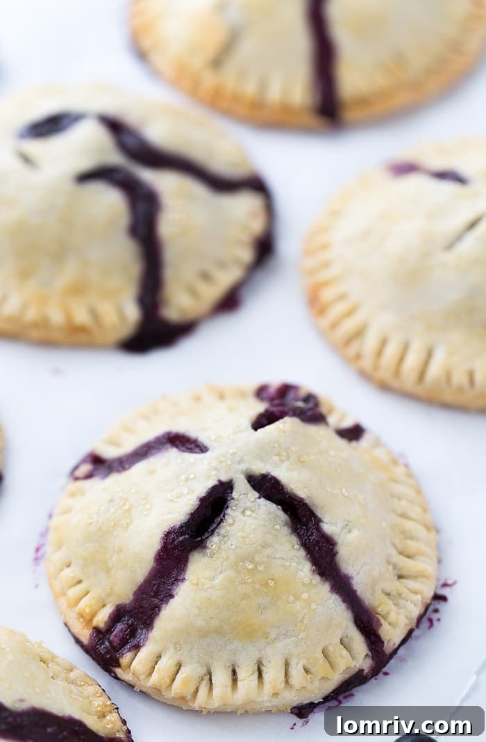 Classic blueberry hand pies with a flaky buttery crust filled with warm juicy blueberry filling and a dollop of cream cheese. It's simply amazing. 