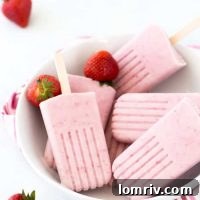 Strawberry Coconut Cheesecake Popsicles