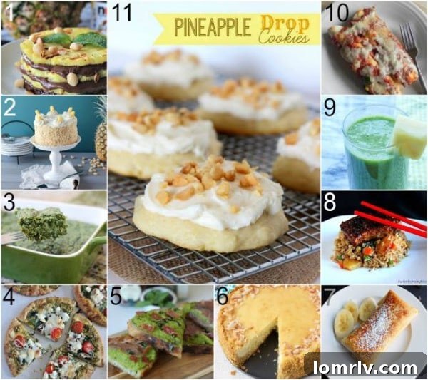 Collage of various Mystery Dish recipes from fellow bloggers, including savory and sweet dishes