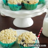 Brown Butter Blueberry Muffins