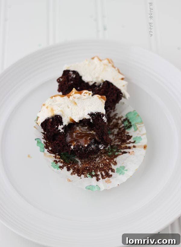 Chocolate Guinness Cupcakes with Whiskey Caramel and Baileys Buttercream