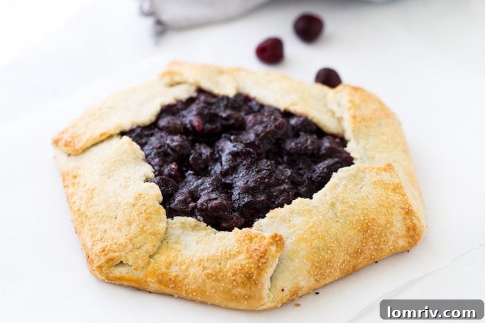 This rustic cherry galette is simple, flavorful and perfect for summer! 