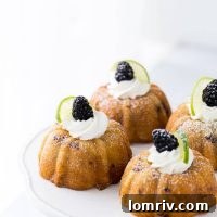 Blackberry Lime Mojito Cakes