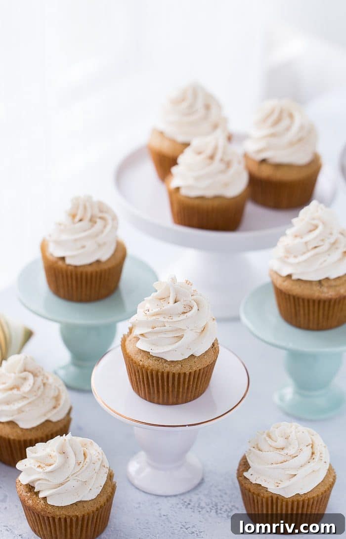 Fluffy brown sugar cupcakes with rich brown sugar frosting, perfect for any autumn celebration or holiday dessert table.