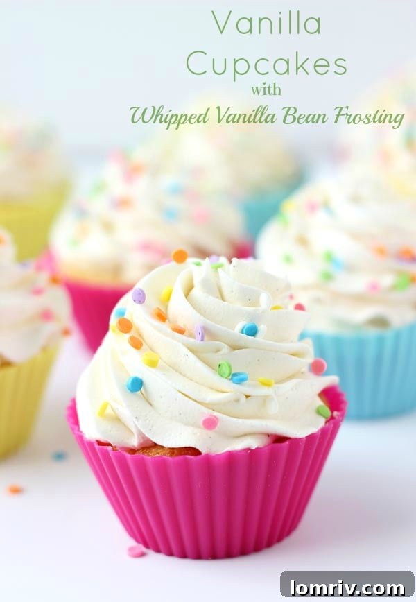 Soft and moist vanilla cupcakes, freshly baked