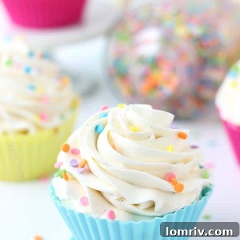 Vanilla Cupcakes with Whipped Vanilla Bean Frosting - A Classic Twist