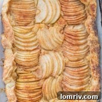 Pear almond galette, a beautiful fall dessert.