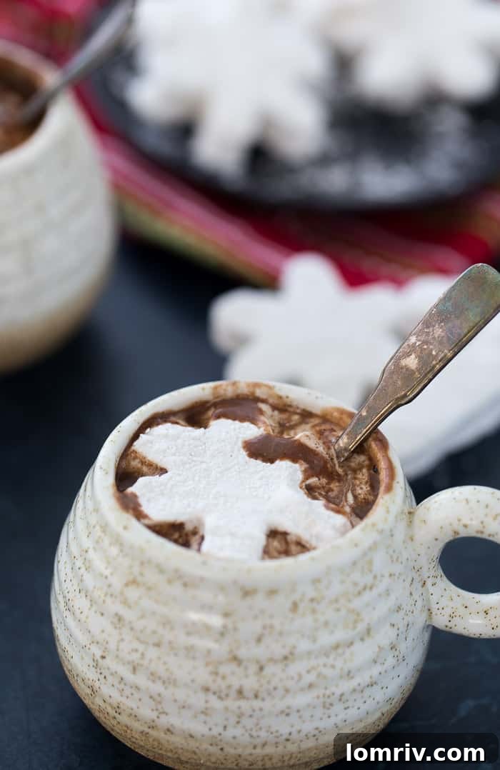 An indulgent cup of this homemade hot chocolate with cardamom marshmallows is all you need to enjoy a cold winter day. Perfect for the holiday season. 