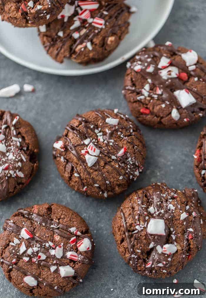 Irresistibly Chewy Double Chocolate Peppermint Cookies for Your Holiday Gathering