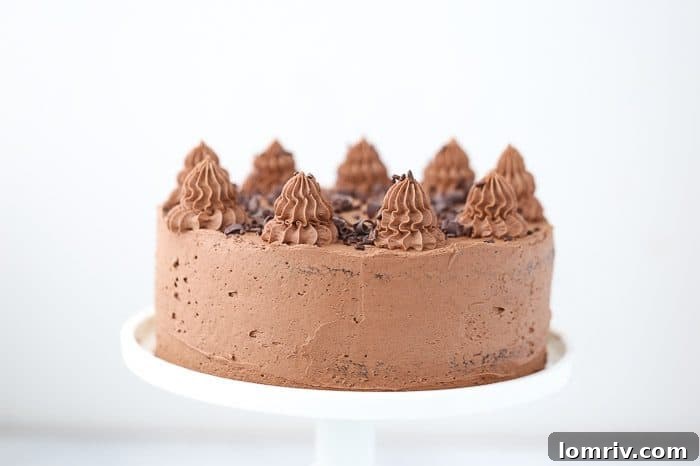 homemade chocolate pudding cake slice
