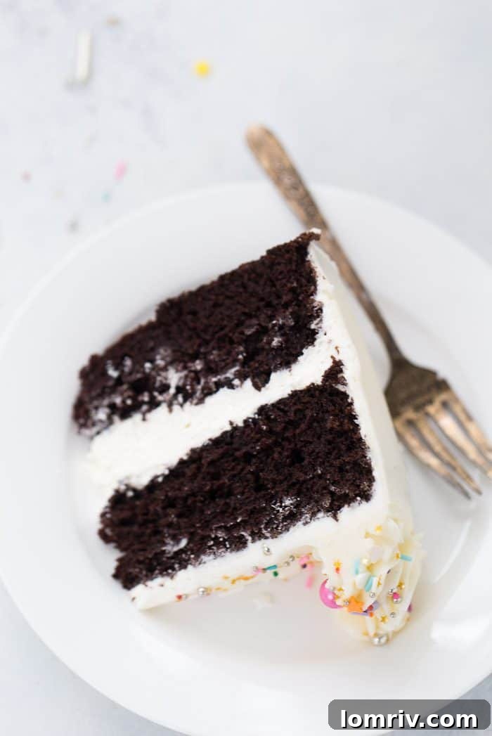 homemade chocolate cake with vanilla buttercream recipe