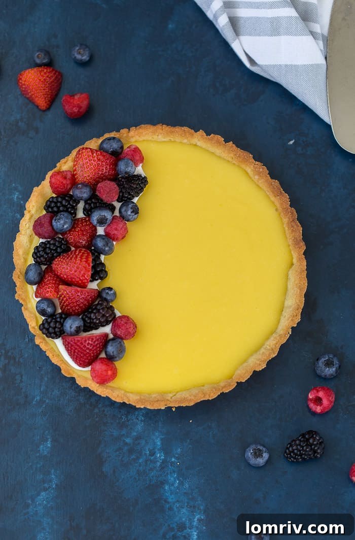 Classic Lemon Tart with Golden Crust and Bright Lemon Curd