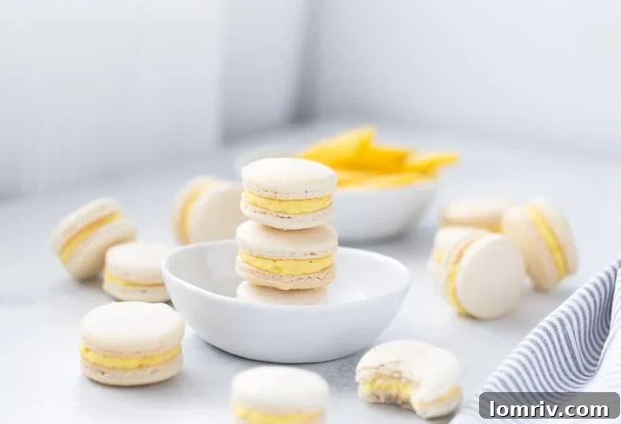 Mango Macarons