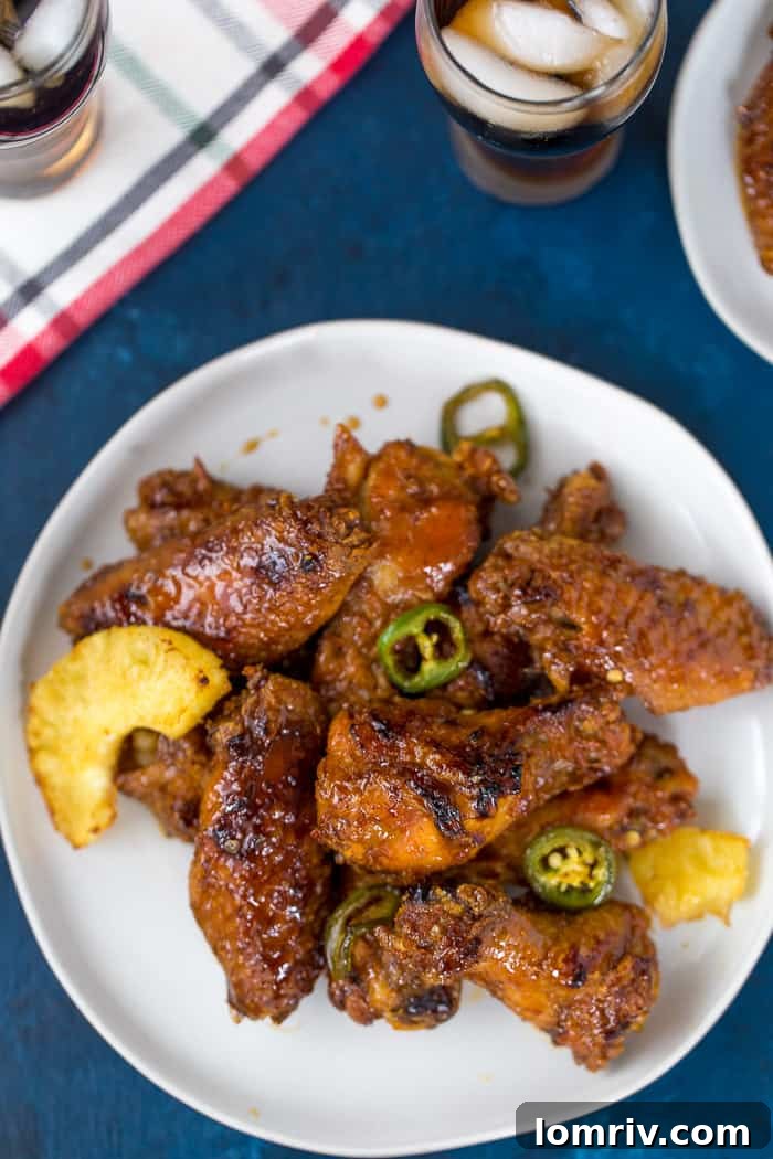 Pineapple Jalapeno Chicken Wings with Glaze