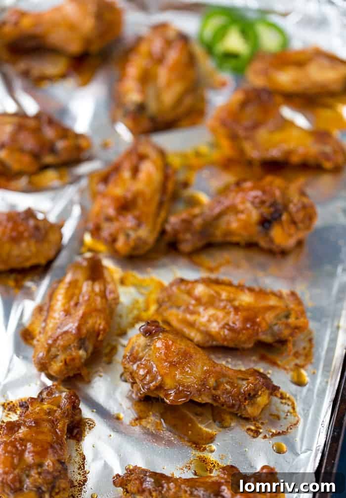 Cooked Crispy Chicken Wings Before Glazing