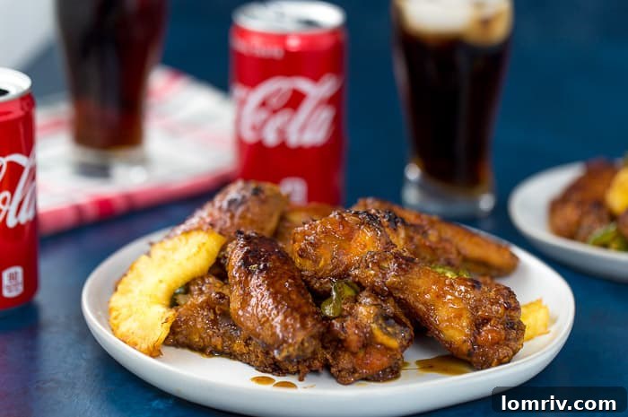 Serving of Pineapple Jalapeno Chicken Wings