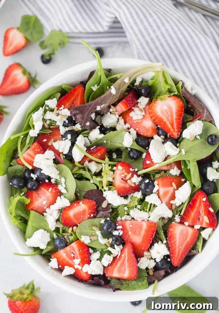 Mixed Berry Salad with Goat Cheese
