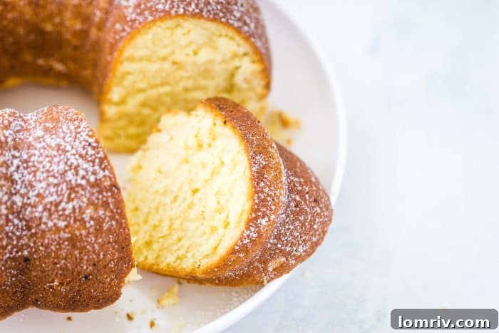 Light, Airy, and Fluffy Vanilla Pound Cake with a Delicate Crumb