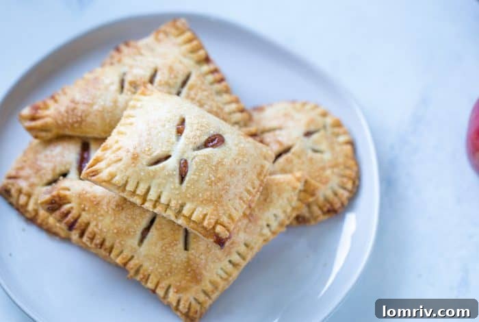 Close-up of Golden Brown Apple Hand Pies