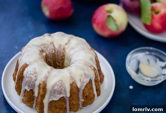 Close-up of moist Apple Cider Bundt Cake