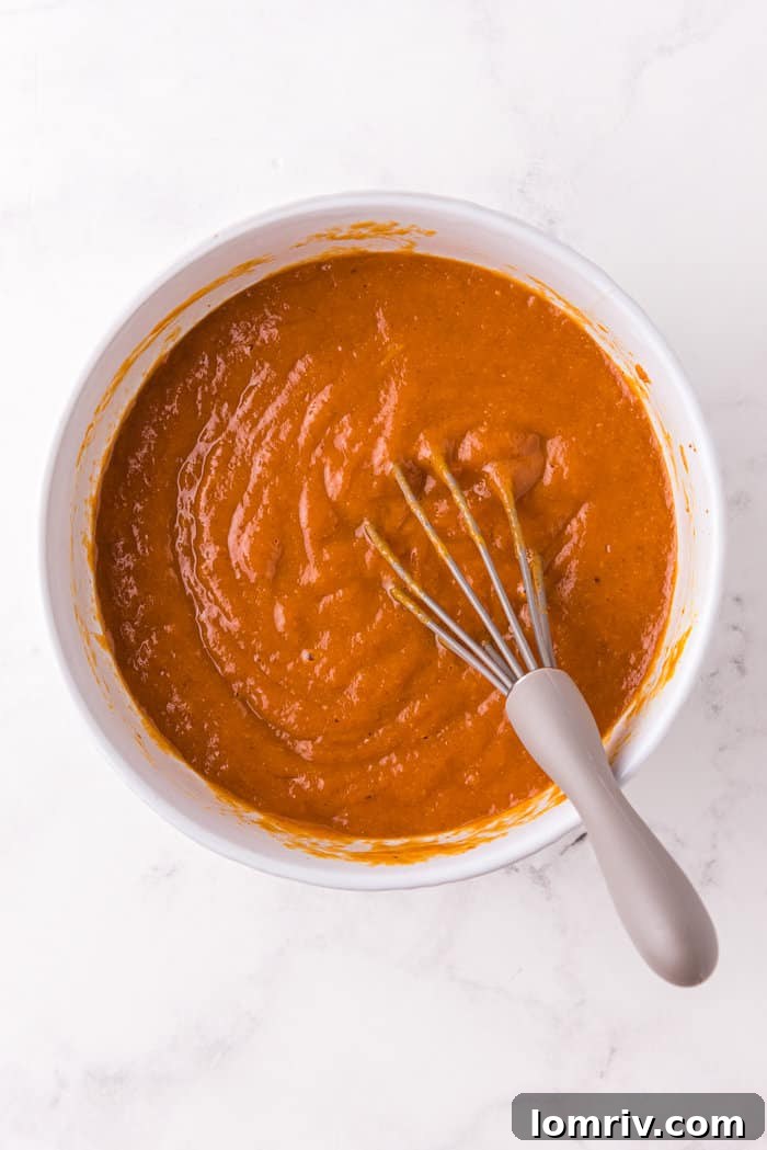 Maple pumpkin filling in a bowl.