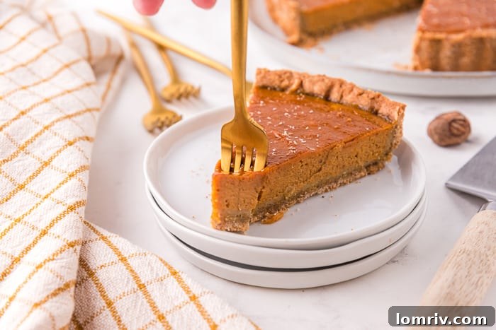 pumpkin tart on a plate