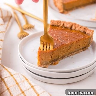 pumpkin tart on a plate