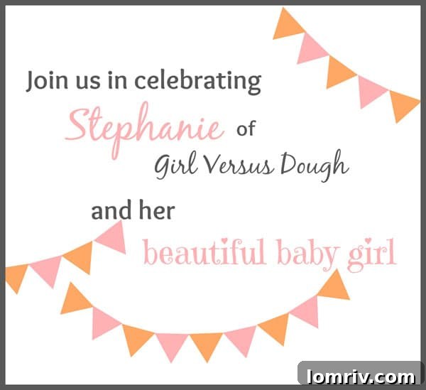 Virtual baby shower graphic for Stephanie