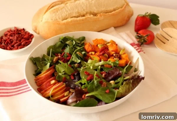 Roasted Butternut and Goji Berry Superfoods Salad: A vibrant and healthy meal idea.