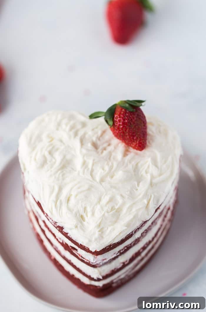 Heart-Shaped Red Velvet Cake
