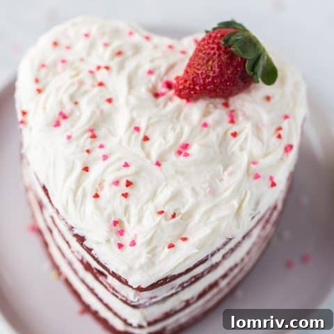 Heart-Shaped Red Velvet Cake