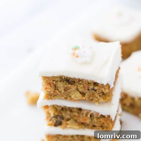 Carrot Cake Bars with Orange Cream Cheese Frosting