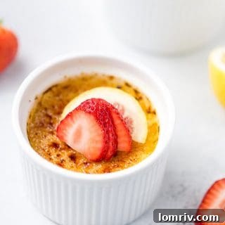 Lemon Creme Brulee Recipe Card Image