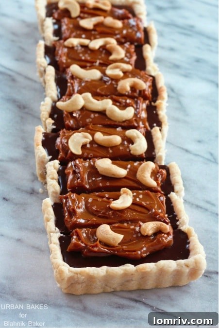 Salted Cashew-Bittersweet Chocolate Tart