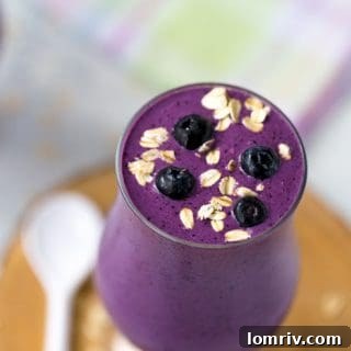 Blueberry Oatmeal Smoothie - A Healthy and Filling Breakfast